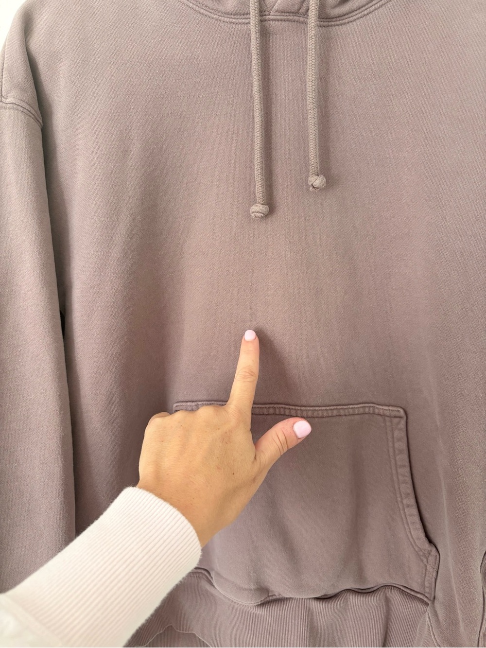 Aritzia TNA Mauve Purple Cozy Fleece Boyfriend Fit Hoodie Size Small - Picture 4 of 9